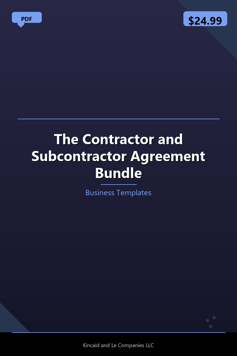 The Contractor and Subcontractor Agreement Bundle