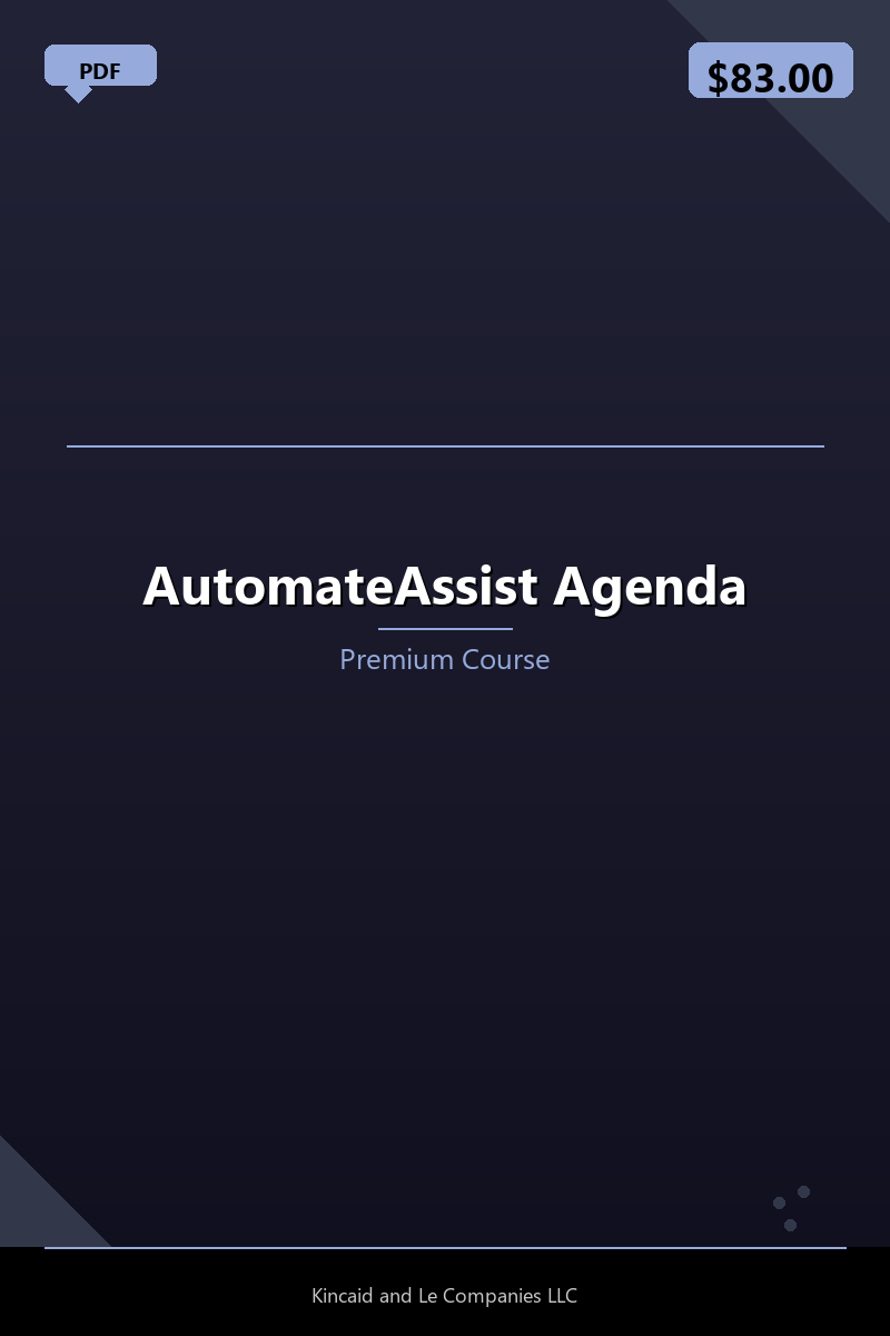 AutomateAssist Agenda
