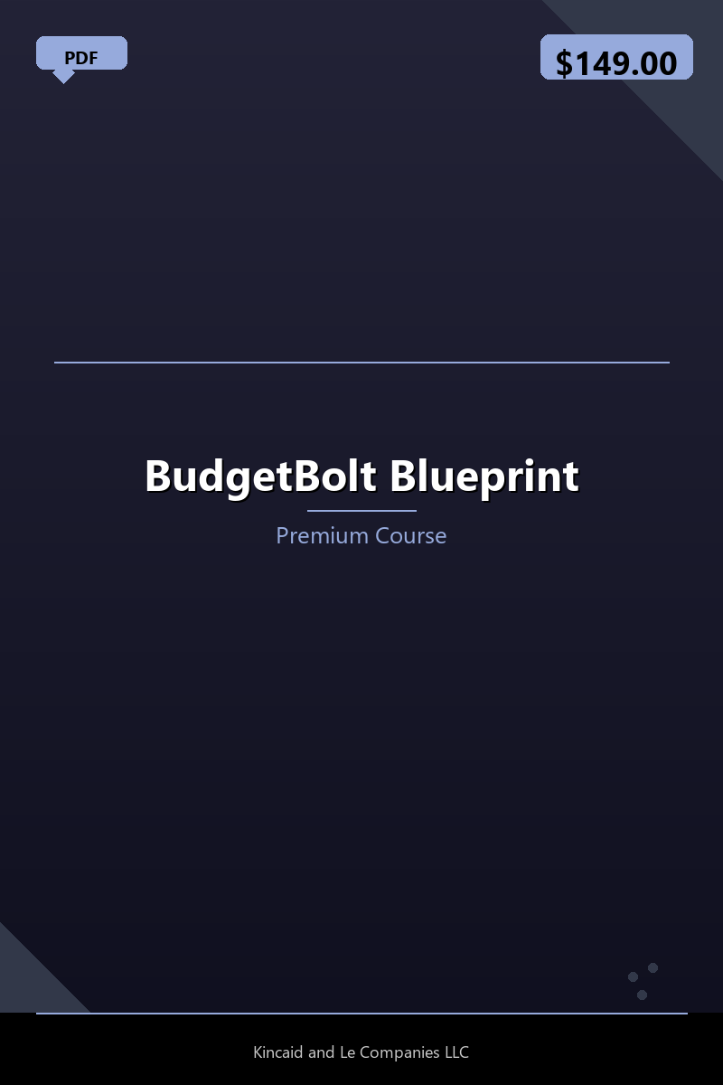 BudgetBolt Blueprint