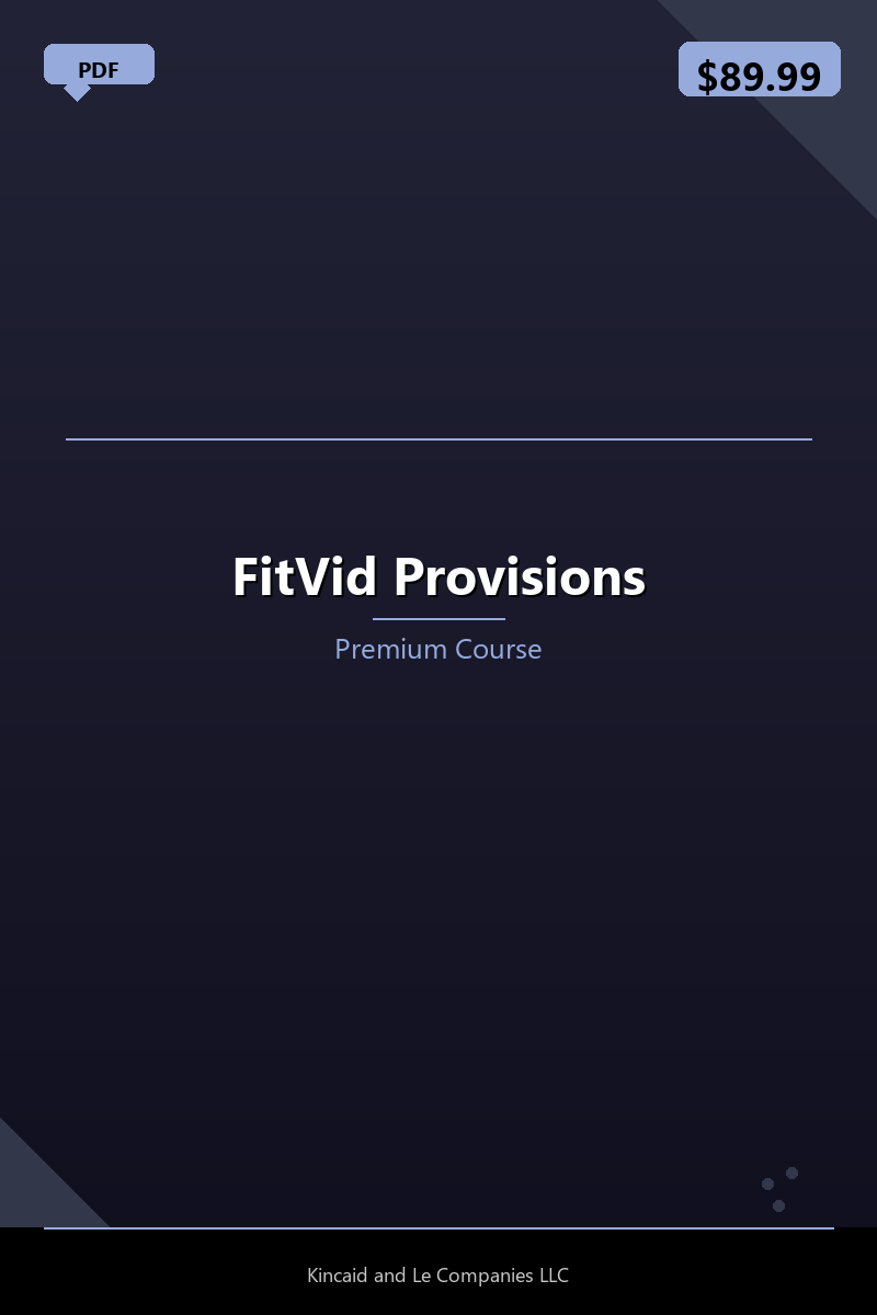 FitVid Provisions