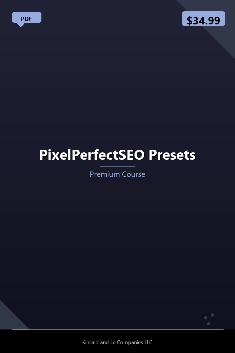 PixelPerfectSEO Presets