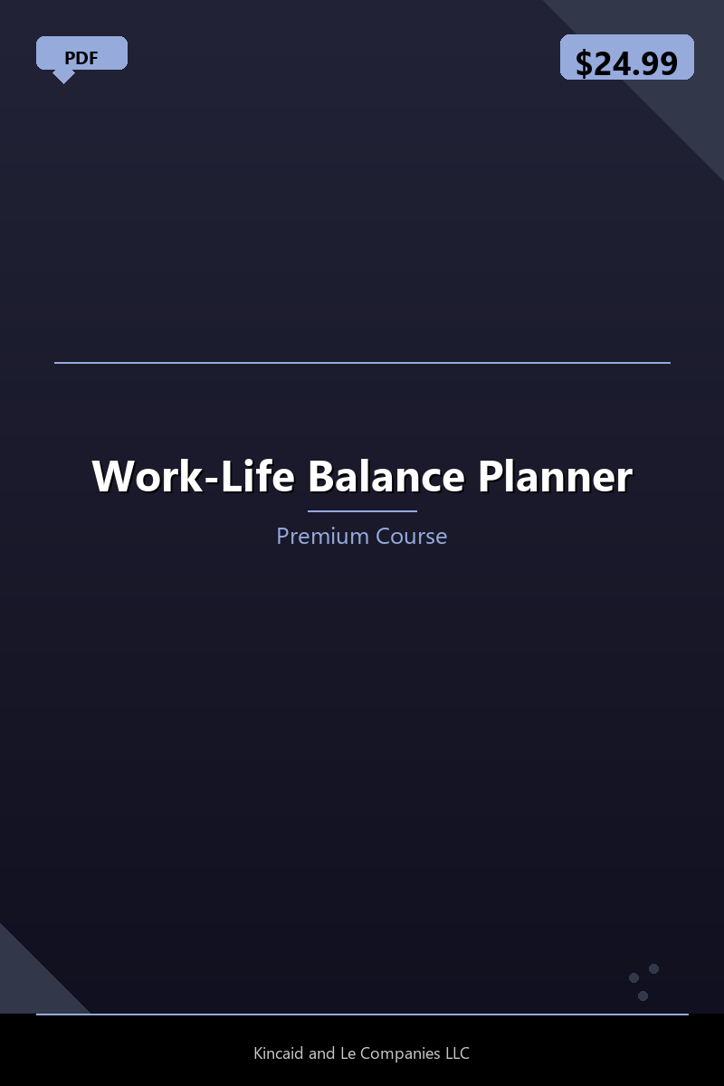 Work-Life Balance Planner
