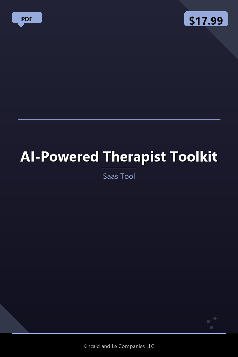 AI-Powered Therapist Toolkit