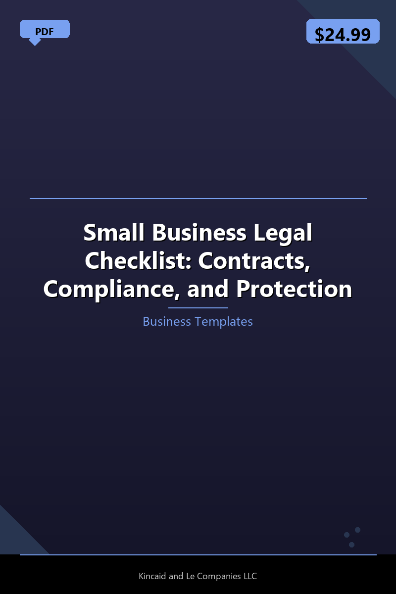 Small Business Legal Checklist: Contracts, Compliance, and Protection
