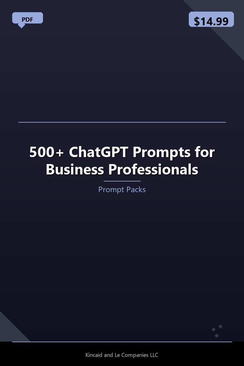 500+ ChatGPT Prompts for Business Professionals