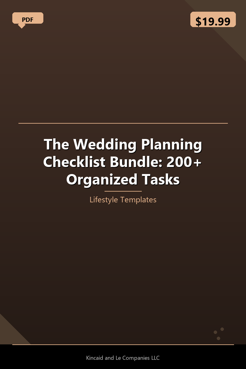The Wedding Planning Checklist Bundle: 200+ Organized Tasks